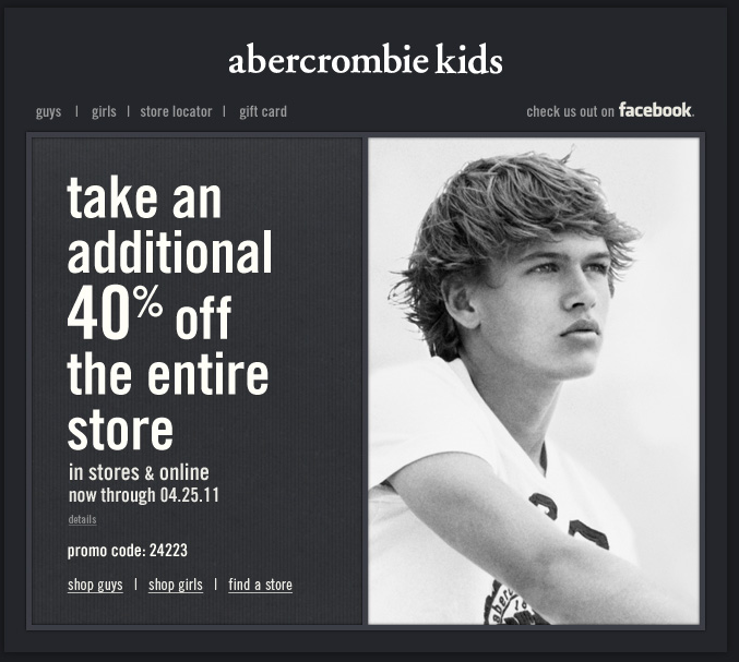 abercrombie coupon in store